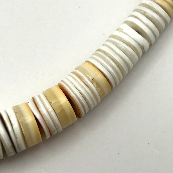 Vintage Shell Heishi Bead Necklace Carnelian Claw Pendant Tribal Boho 16 - Picture 6 of 14